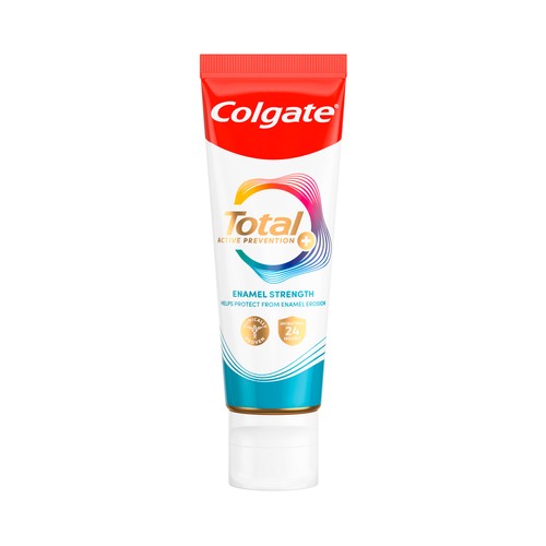 COLGATE Total prevención activa + Pasta de dientes con flúor y acción reparadora del esmalte 75 ml.