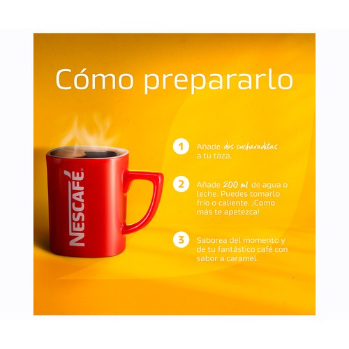 NESCAFÉ Café soluble natural 200 gr + café caramelo 95 g.