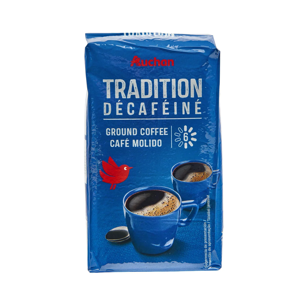 PRODUCTO ALCAMPO Café molido descafeinado natural 250 g.