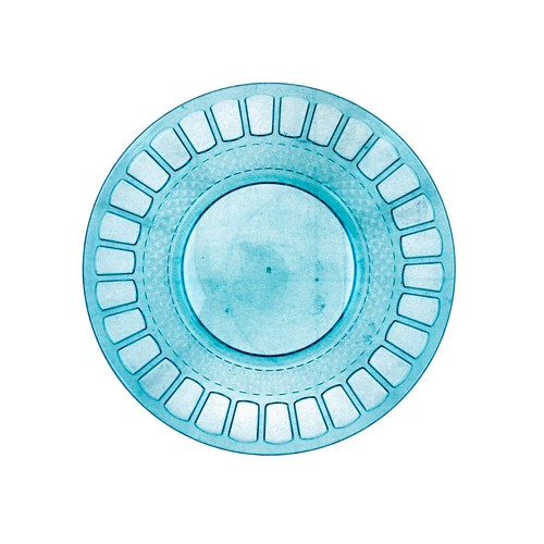 Plato de acrílico 19 cm, color turquesa, Gaia, QUID.