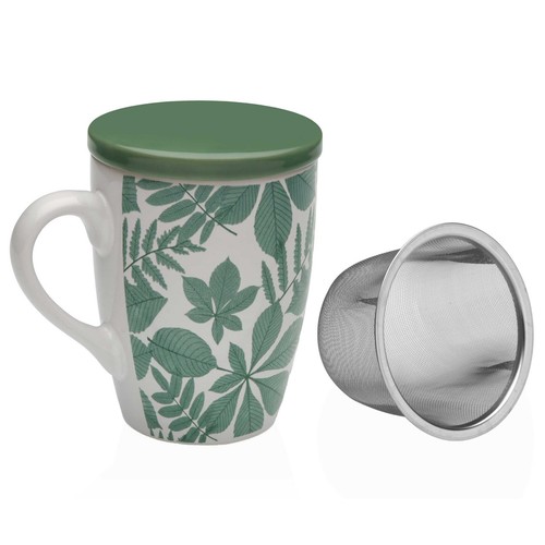 Taza infusión gres, modelo Aylen verde. VERSA HOME