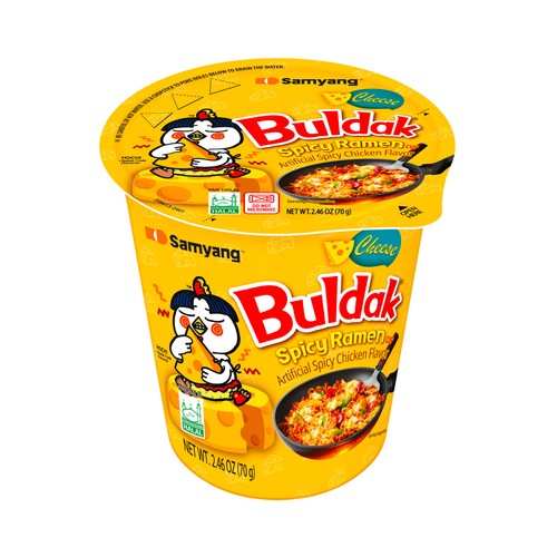 SAMYANG Ramen coreano sabor a queso y pollo picante Buldak 70 g.