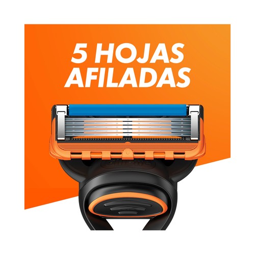 GILLETTE Fusion 5 Neceser con maquinilla, recambio y gel de afeitar.