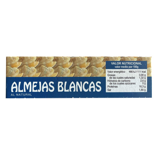ATLANTICO Almejas blancas al natural ATLANTICO 57 g.
