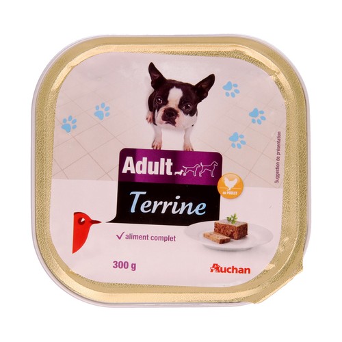 PRODUCTO ALCAMPO Comida para perros a base de paté de pollo PRODUCTO ALCAMPO 300 g.
