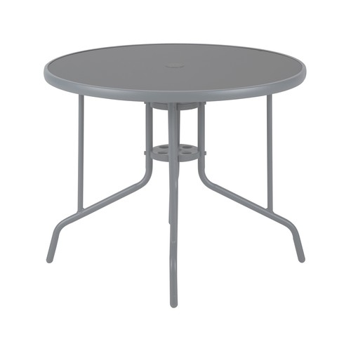 Mesa redonda con cristal bistro 90cm, GARDENSTAR.