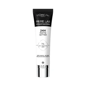 L´ORÉAL PARIS  Prime lab 24h matte setter Dermocosmético que matifica la piel y mantiene el maquillaje durante 24 horas, reduciendo la piel grasa.