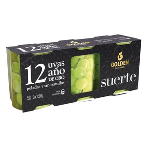 Imagen de GOLDEN Uvas en almíbar peladas y sin semillas GOLDEN pack de 3 uds.x 120 g.
