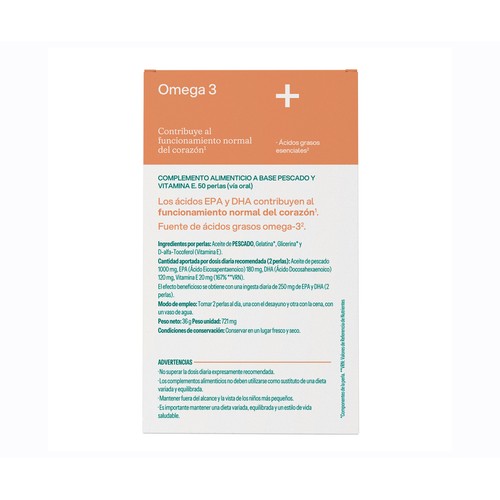 VIVE+ SALUD Y VIDA Perlas de omega 3 VIVE PLUS 48 uds.