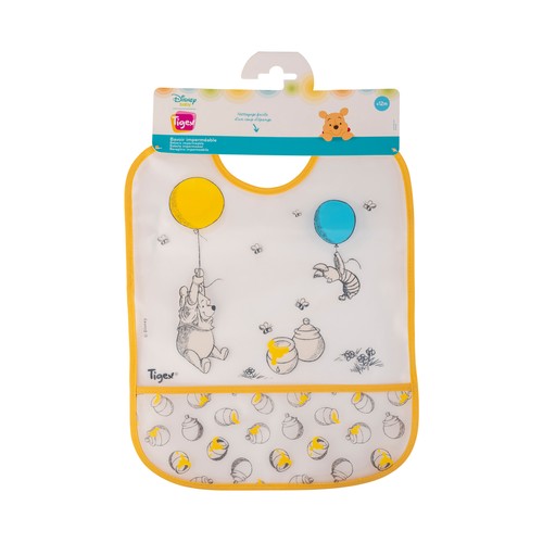 Babero impermeable de PEVA con estampado de Winnie The Pooh, TIGEX.