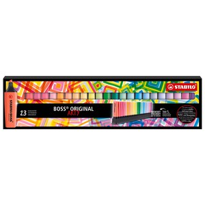 Imagen de Marcador fluorescente STABILO BOSS ORIGINAL ARTY - Set de escritorio de 23 unidades.