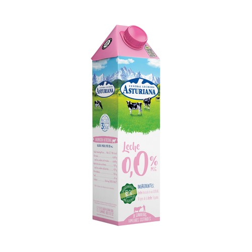 CENTRAL LECHERA ASTURIANA Leche desnatada (0,0% materia grasa) de vaca, de origen español 1 l.