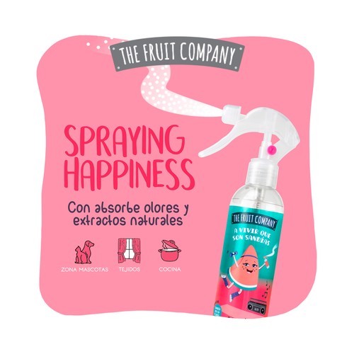 THE FRUIT COMPANY Ambientador en spray multiusos olor sandia 250 ml.