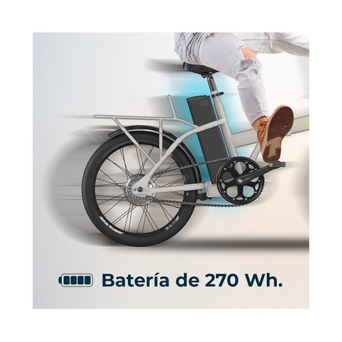 Bicicleta eléctrica CECOTEC Flexy,  250W, ruedas 20", autonomía 35Km.