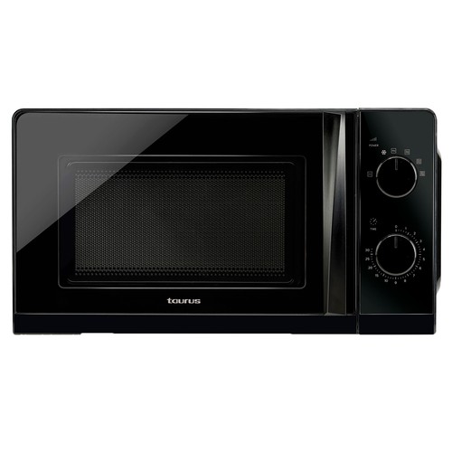 Microondas TAURUS Ready Black, color negro, capacidad 20L, potencia: 700W.