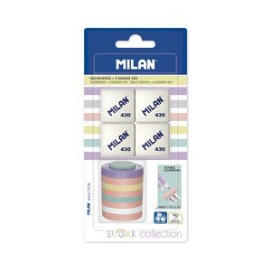 Imagen de Blíster sacapuntas Sugar + 4 gomas 430, MILAN.