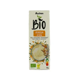 ALCAMPO ECOLÓGICO Bebida vegetal de avena ecológica, sin azúcares añadidos 1 l.