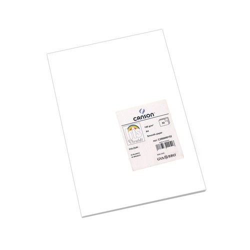 Pack 15 hojas de dibujo A4 Guarro cartulina Iris 185 gr color blanco. CANSON