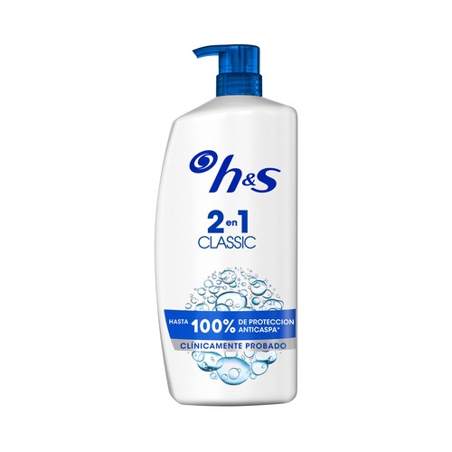 H&S Champú anticaspa y acondicionador de uso diario, con micro bioma protect H&S Classic 1 l.