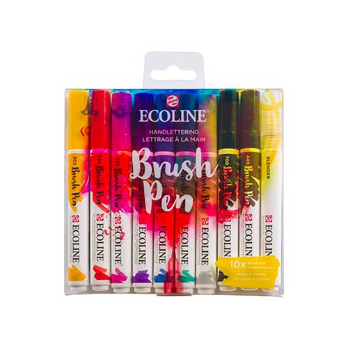 Alcampo Set 10 Rotuladores Acuarela Liquida Talens Multicolor