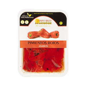 Imagen de CAMPO RICO Pimientos rojos asados, pelados y troceados CAMPO RICO 350 g.