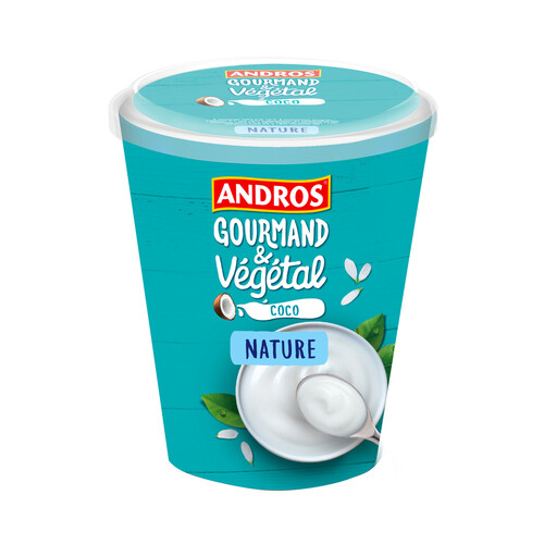 ANDROS Especialidad vegetal fermentada natural de extracto de nuez de coco Gourmand & vegetal 400 g.