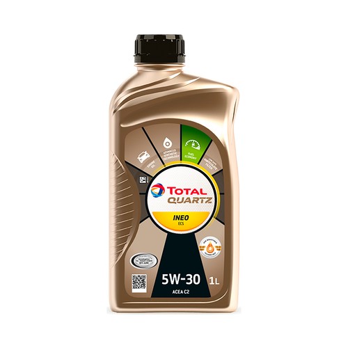 Aceite sintético para vehículos con motores de gasolina o diésel TOTAL QUARTZ 1 litro.
