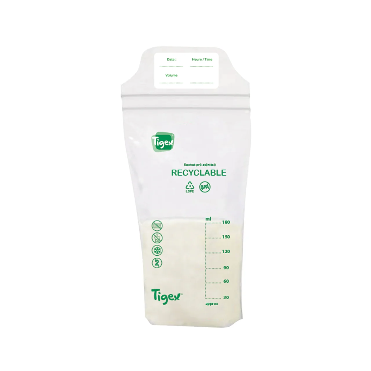 Bolsa para leche materna