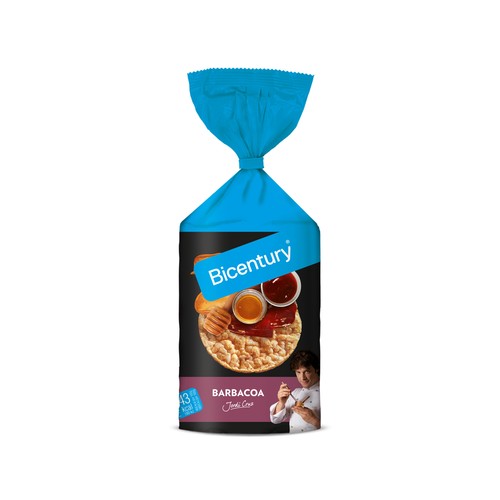Tortitas de maíz sabor barbacoa BICENTURY 123,5 g.