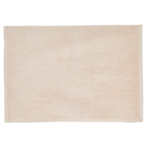 Alfombra de baño rizo beige, 600g/m² de densidad, 40x60 cm. ESSENTIAL.