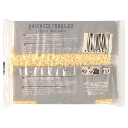 PRODUCTO ALCAMPO Estropajo que no raya especial superficies delicadas 2 uds