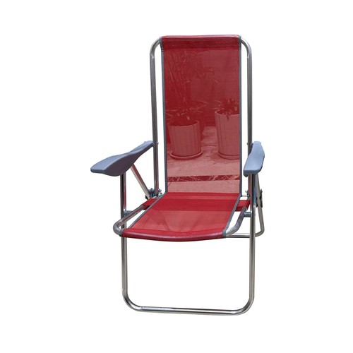 Sillón de posiciones de aluminio de 61x59x106 cm, colores surtidos, EURASPA