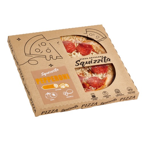 SQUIZZITA Pizza artesana de pepperoni 420 g.