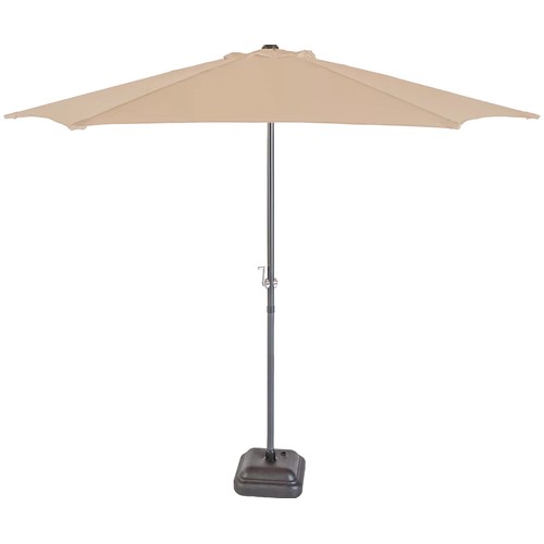 Parasol de jardín 2,70x2,35 metros color beige, IKUNIK.