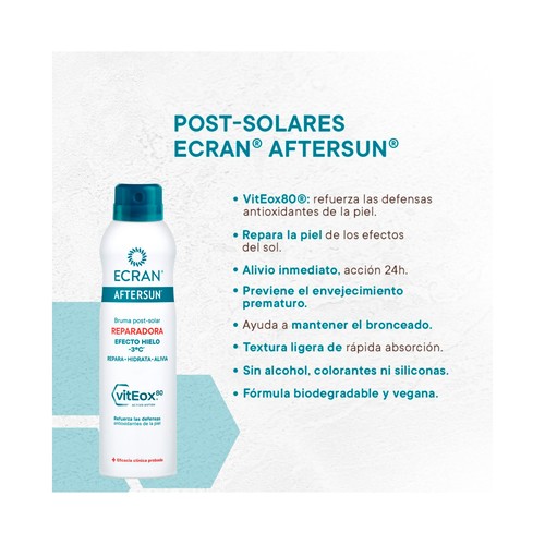 ECRAN After sun en bruma, con efecto hielo y acción reparadora 250 ml.