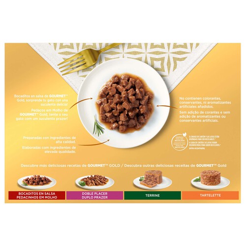 PURINA GOURMET Comida para gatos húmeda en salsa PURINA GOURMET 12 uds. 85 g.