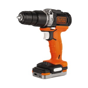 Imagen de Taladro percutor a batería 12V, BLACK + DECKER BDCHD12S1-XJ.