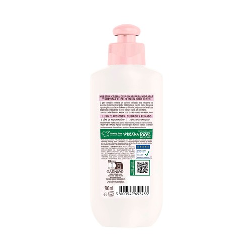 ORIGINAL REMEDIES Délicatesse de avena de Garnier Crema de peinado 2 en 1 para pelo y cuero cabelludo sensible 200 ml.