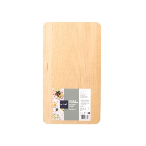 Tabla de cortar de madera de haya, 27,5x16,5x1,8 cm, ACTUEL.