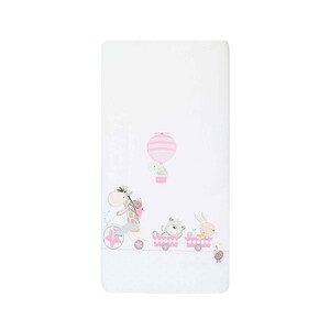 Imagen de Edredón nórdico para cuna de jirafa en bicicleta, color rosa, INTERBABY.