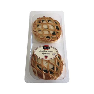 RANDY Hojaldre relleno de queso de cabra y espinacas, listo para calentar y comer 2 x 140 g.