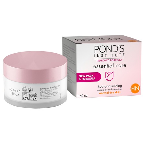POND"S Cuidado esencial Crema de día y de noche hidronutritiva, para pieles normales a seca 50 ml.