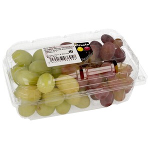 Imagen de Uvas blancas y rojas sin pepitas, cesta de 500 g.