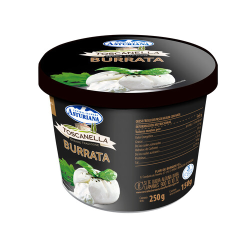 CENTRAL LECHERA ASTURIANA Toscanella Queso burrata para ensalada 150 g.