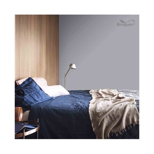 Pintura para paredes monocapa BRUGUER Colores del mundo Escandinavia Gris Suave, 4L.