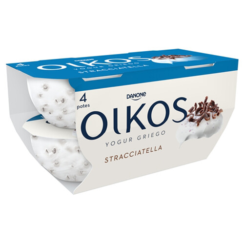 OIKOS Yogur griego con stracciatella de Danone 4 x 110 g.