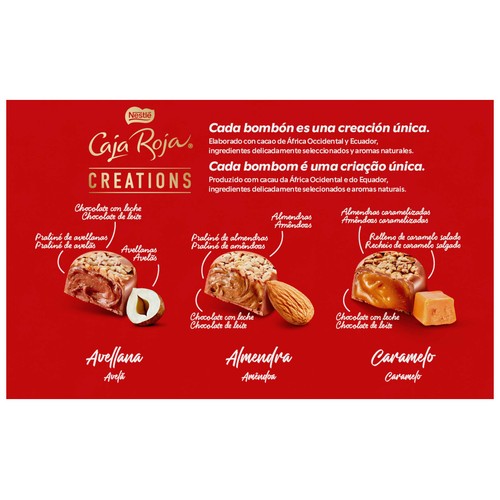 NESTLÉ Bombones de chocolate con leche creaciones 194 g.