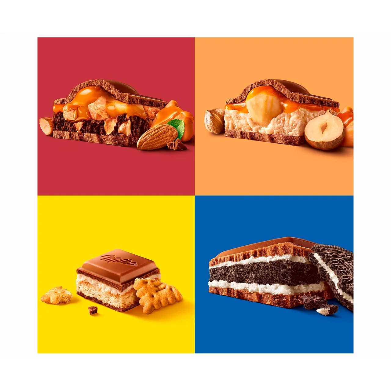 MILKA OREO Chocolate con leche relleno de cacao con galleta 300 g.