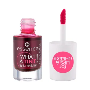 ESSENCE What a tint! Barra de labios y colorete líquido, con cobertura ligera.