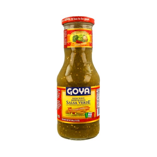 GOYA Salsa mexicana verde a base de tomate y chile jalapeño botella 500 g.